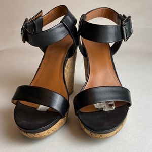 Black Cork Wedges